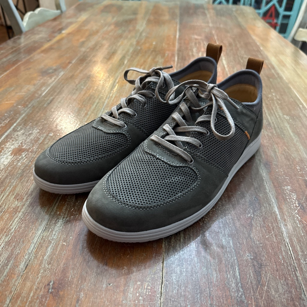 Samuel Hubbard Gray Leather Perforated Sneakers US 12W